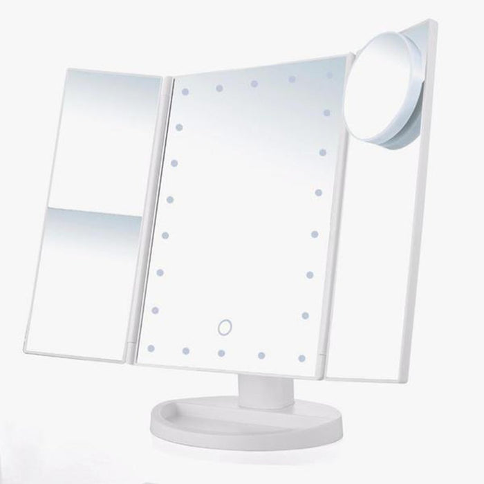 3-Panel LED Makeup Mirror