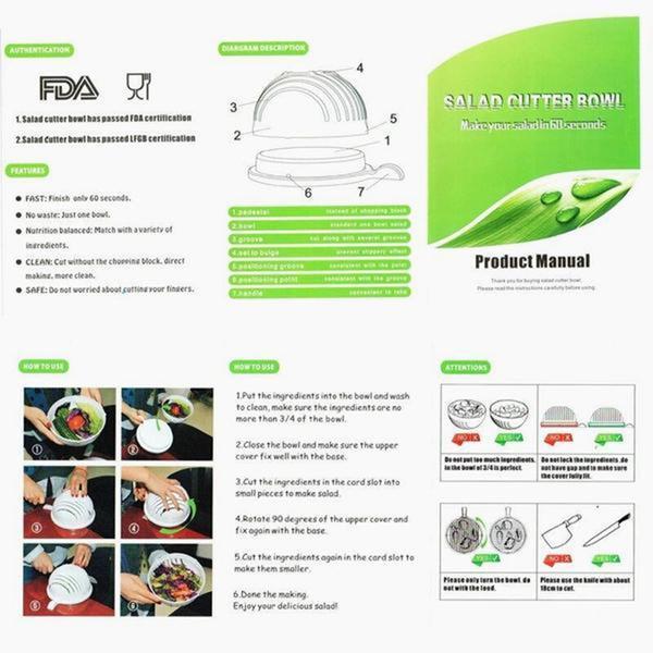 Salad Cutting Bowl