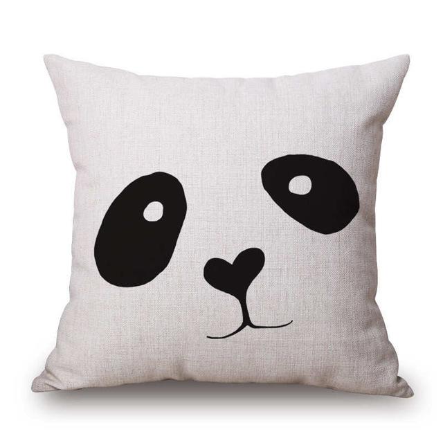 Black and White Linen Pattern Pillow Case