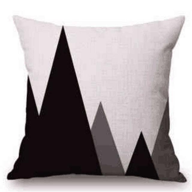 Black and White Linen Pattern Pillow Case