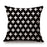 Black and White Linen Pattern Pillow Case