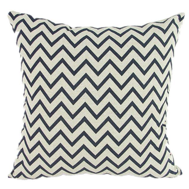 Black and White Linen Pattern Pillow Case