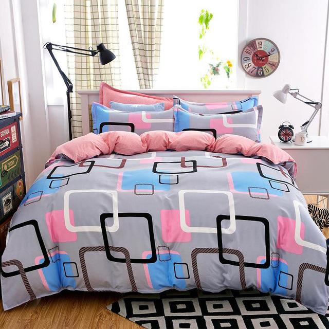 Decorative Bedding Set - Duvet Cover, Bed Sheet and 2pcs Pillow Case (Floral Collection)
