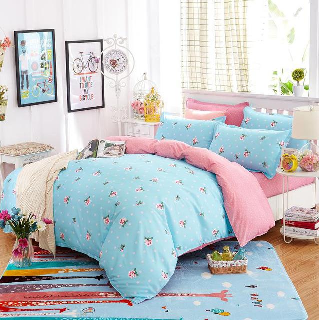 Decorative Bedding Set - Duvet Cover, Bed Sheet and 2pcs Pillow Case (Floral Collection)