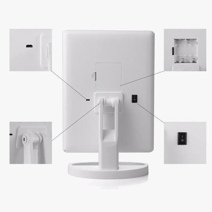 3-Panel LED Makeup Mirror